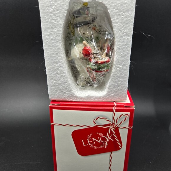 2019 Lenox Snowy Beat Snowman Ornament Collectible Porcelain ornament with Box M - Picture 2 of 6